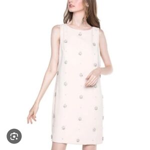 Ann Taylor Blush Embellished Sleeveless Dress Size 14